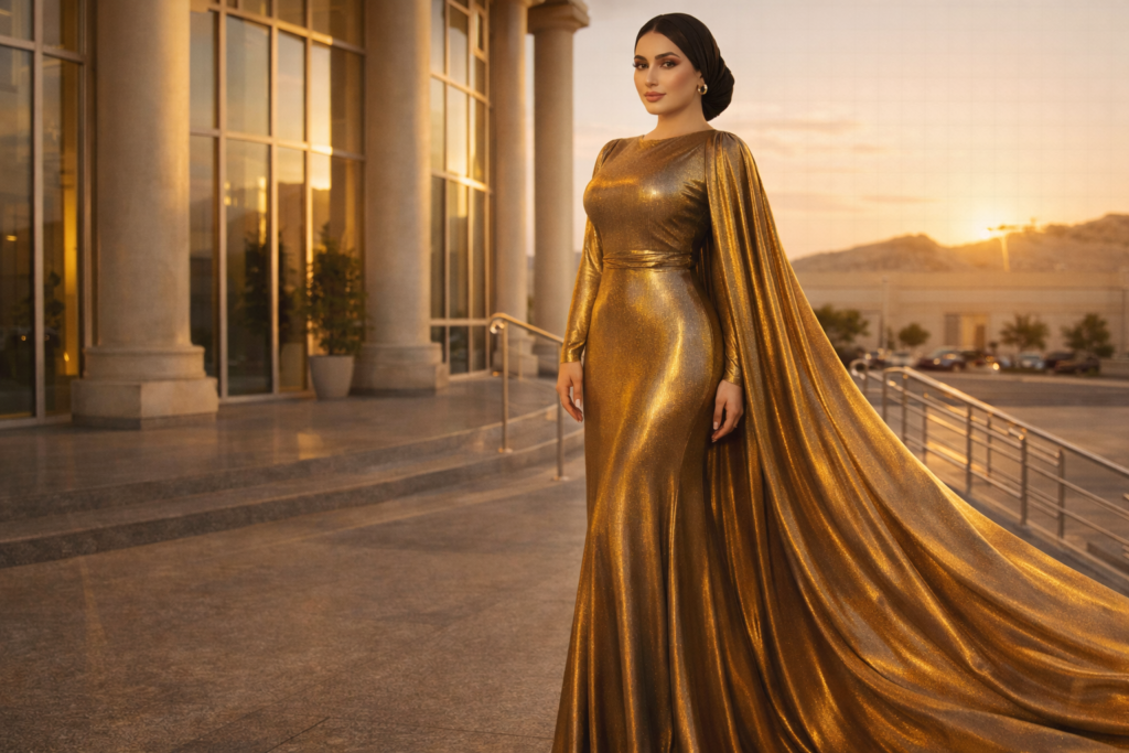 Metallic Gold Gown Trend 2026 glamorous evening fashion statement