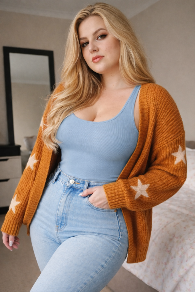 Light Blue Jeans Outfit Ideas for Curvy Women – Flattering & Stylish 2026 Looks 4 im3