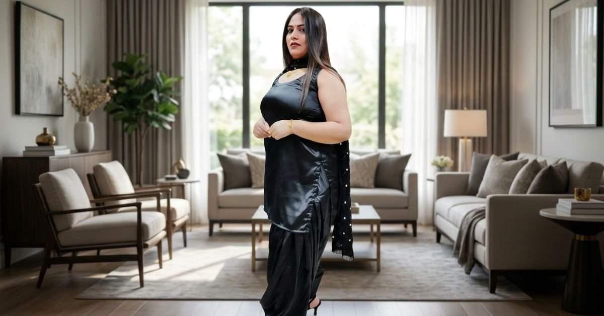 Black Satin Shalwar Kameez 2026