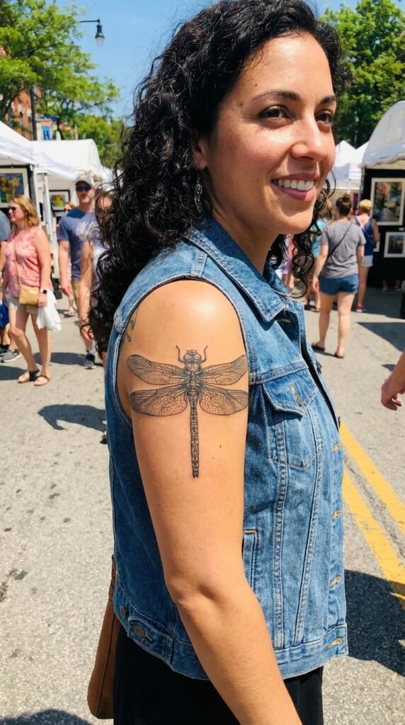 35 Elegant Tattoo Ideas for Women – Meaning & Best Placement Guide 12 Dragonfly tattoo women a7f9ce2677