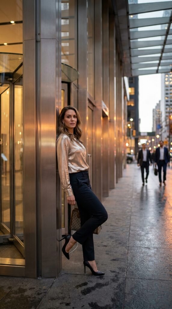 Elegant fashion portrait of a modern woman wearing 622c2099d0