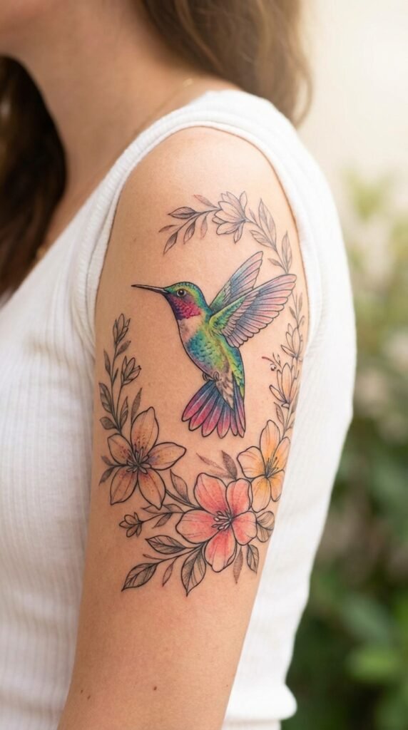 35 Elegant Tattoo Ideas for Women – Meaning & Best Placement Guide 22 Hummingbird tattoo women b34f0b9a53 1