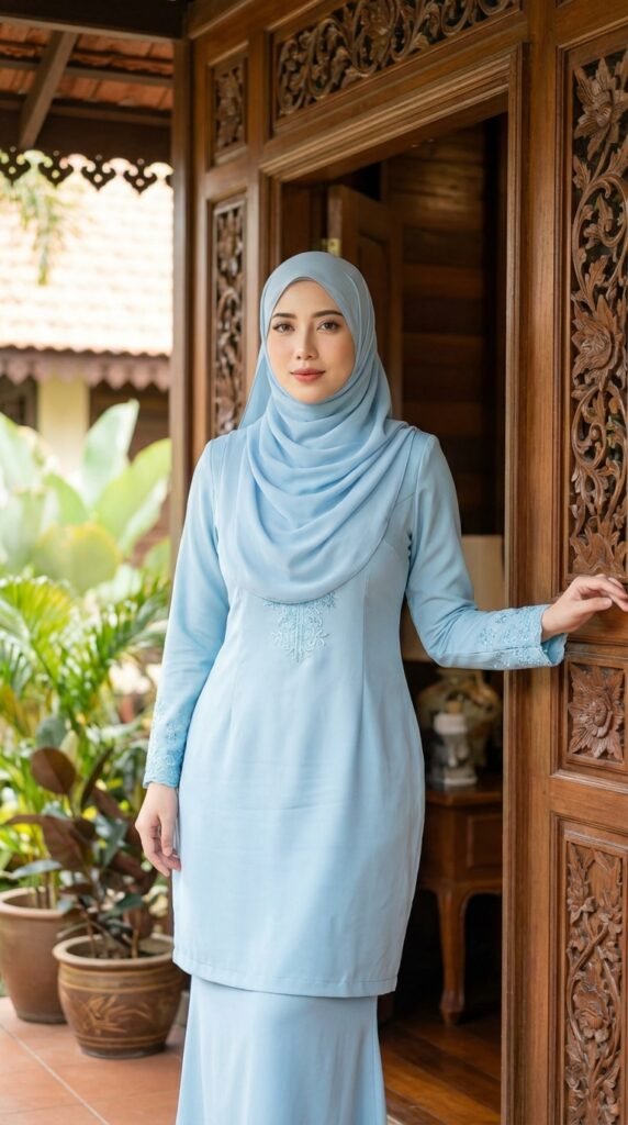 Malaysian woman wearing baju kurung b51a3739f1
