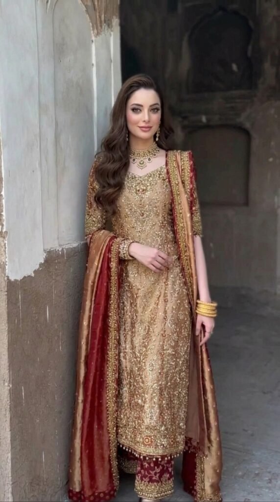 Royal Maroon and Gold Traditional Outfit Ideas 2026 – Luxury Wedding & Eid Looks 3 Model in maroon 202603251204
