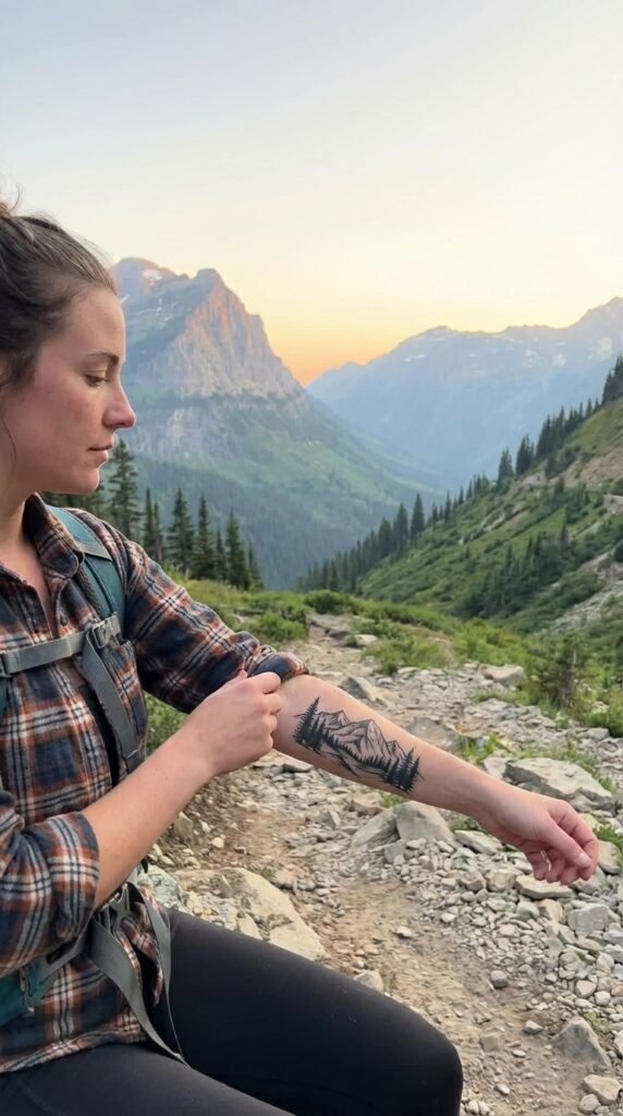 35 Elegant Tattoo Ideas for Women – Meaning & Best Placement Guide 28 Mountain tattoo women abb01ac824