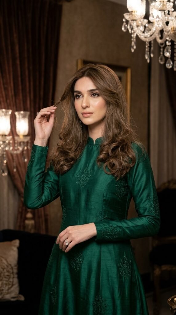 Woman adjusting hair 202603261541