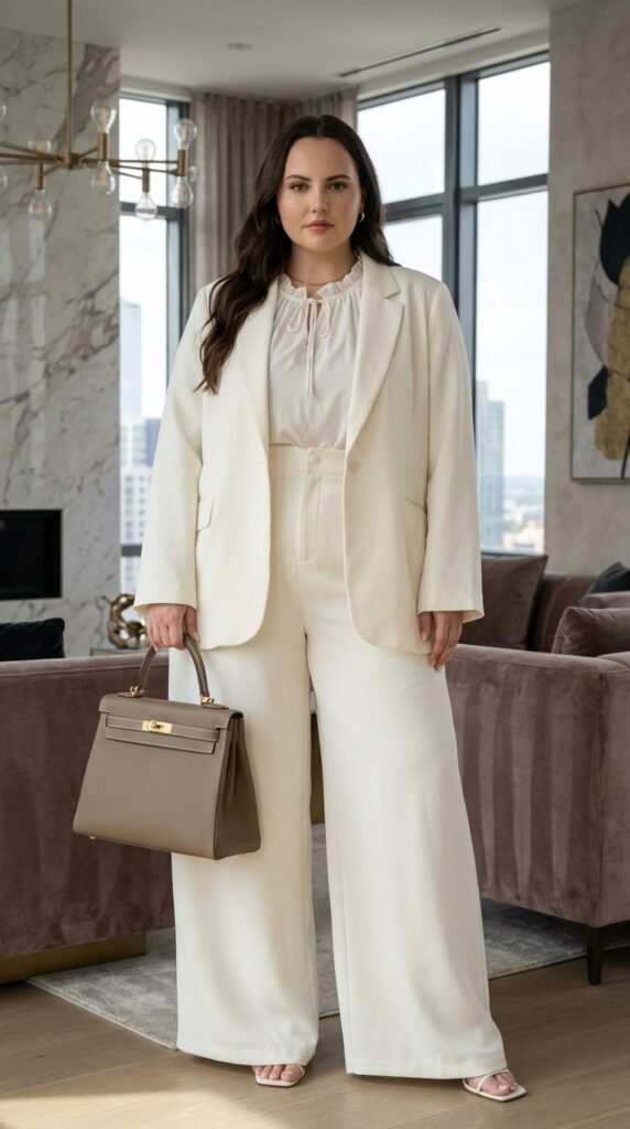 Minimalist Power Dressing for Women 2026 – Elegant Outfit Guide 13 Woman holding structured 202603231241