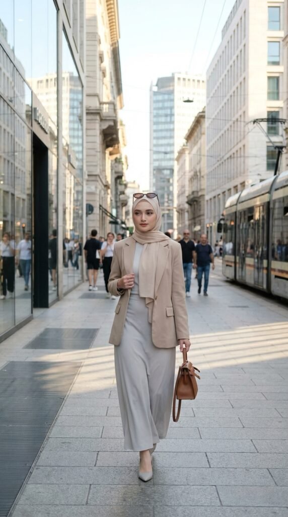 Woman walking in city street 95b526e848
