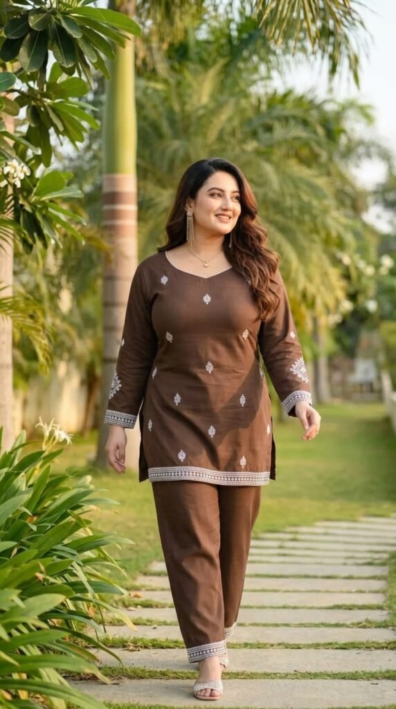 Woman walking in garden 7da3a6ec00