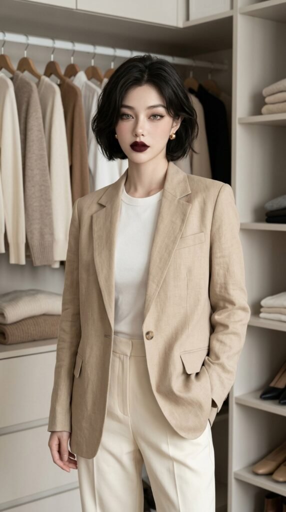 Luxury Soft Glam Beauty & Minimal Fashion Look 2026 Guide 9 Woman wearing capsule 202603281217