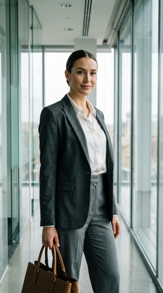 Career Fair Outfit Ideas for Women 2026 – Professional Business Casual Style 11 Woman wearing job interview outfit ed0ea4e828