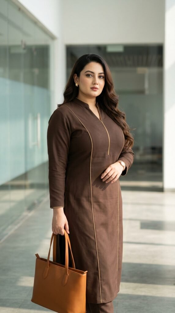 Woman wearing kurta holding bag ea8e1a9519