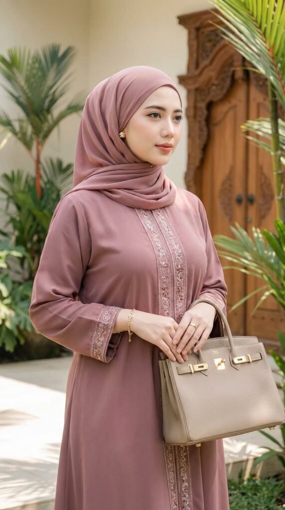 Woman wearing modest eid dress 10c0b02e14