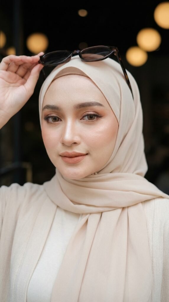 Woman with neutral hijab 5a75edd3b0