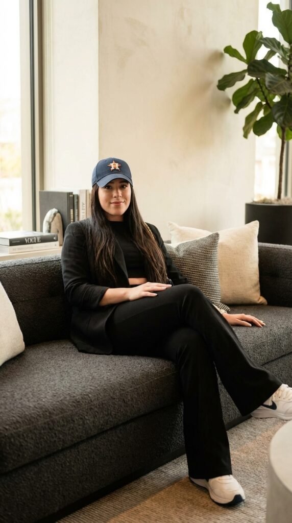 Female model seated 202604142058