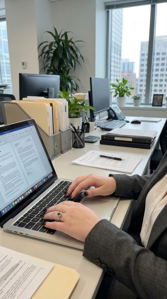 Woman typing on 202604101530