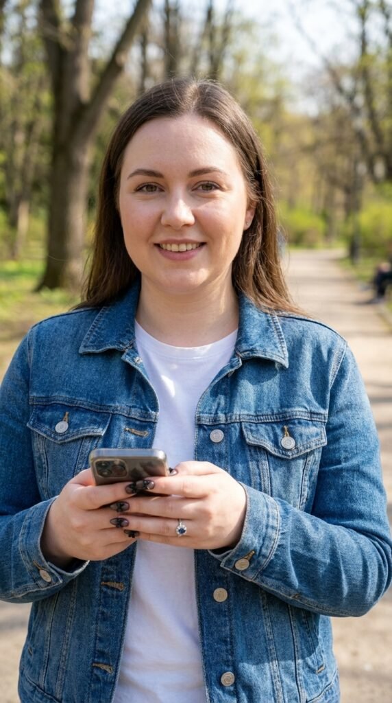 Woman walking holding 202604101516