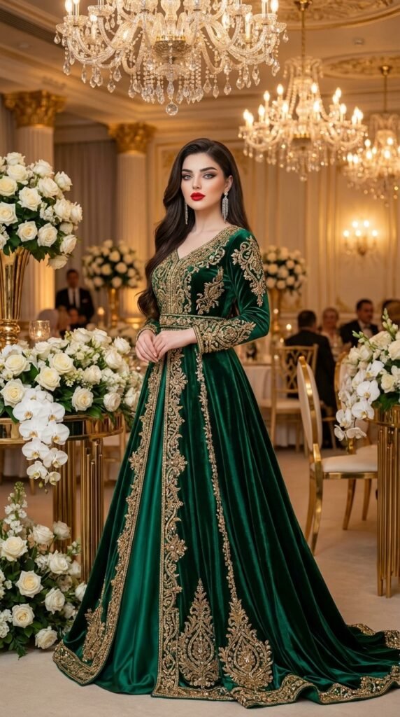 Emerald Green Dress Styling Guide 2026 – Elegant Luxury Look 7 Woman wearing emerald 202604020042