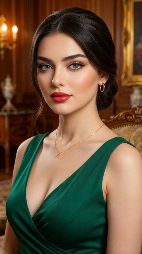 Emerald Green Dress Styling Guide 2026 – Elegant Luxury Look 10 Woman wearing emerald 202604020050