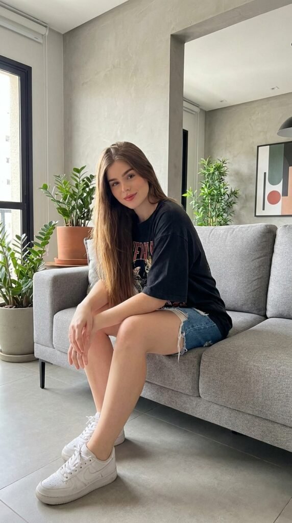 Woman wearing t shirt 202604201912