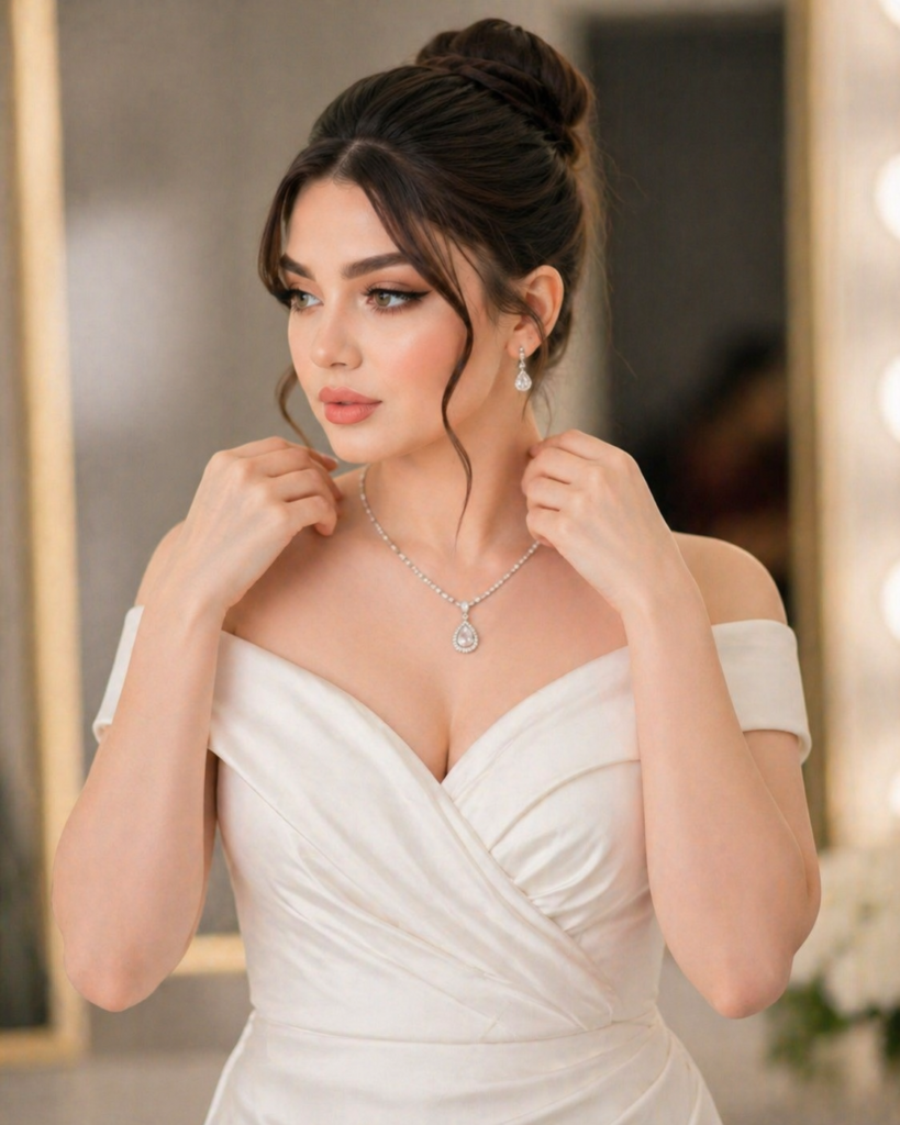 Off-Shoulder Dress Styling Tips – Jewelry, Makeup & Hair Guide 2026 5 dda81212 5804 4410 865d 1345b46e0044