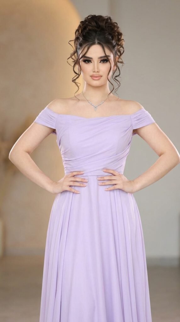 Elegant Updos for Special Occasions – Step by Step Guide 2026 8 Female model in lavender gown 202605161354