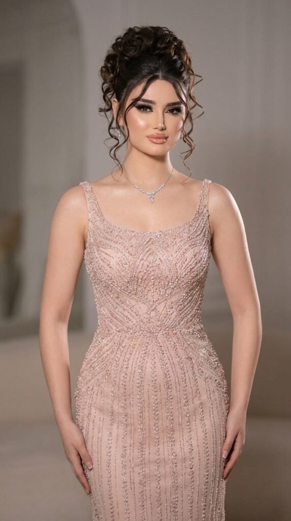 Elegant Updos for Special Occasions – Step by Step Guide 2026 9 Female model in pastel gown 202605161356