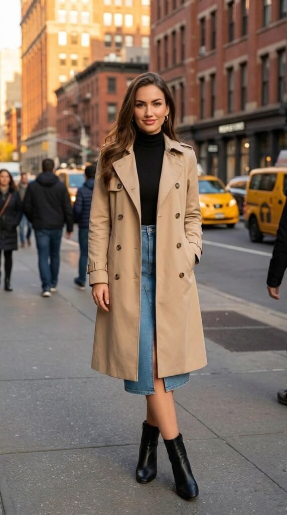 Street Style Inspiration: Combining Classic & Modern Trends 2026 7 Female model standing city street 202605161227