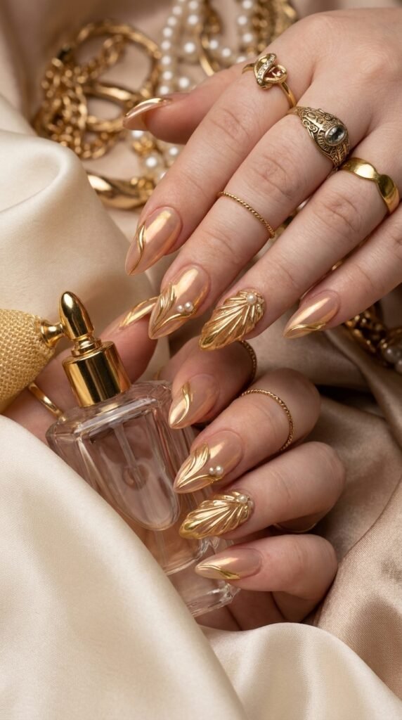 Luxury Gold Nail Art Trends for Women in 2026 11 Feminine hands with gold nails 202605172237 1