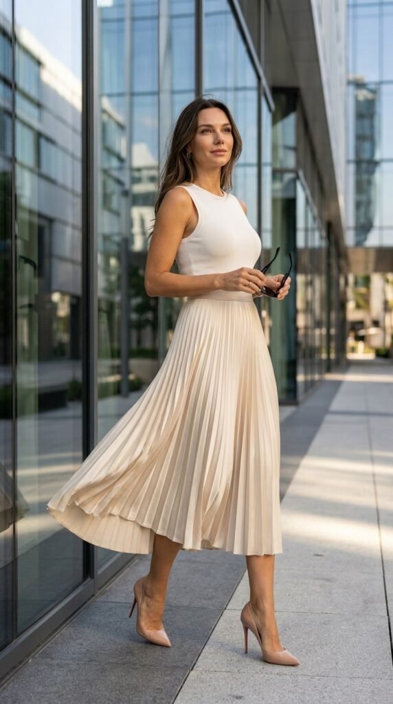 Model in skirt and top 202605200044