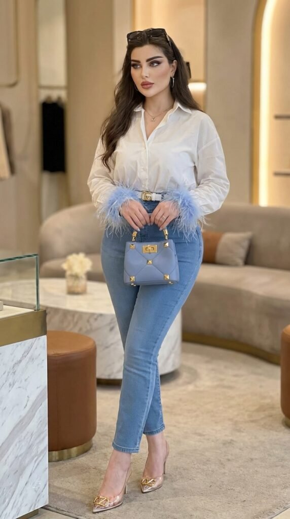 Model showcasing luxury handbag 202605172350