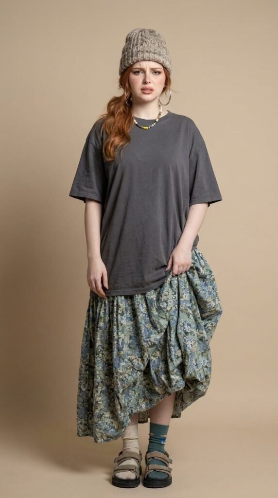 Model wearing shapeless clothing 202605171925