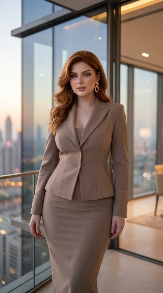 Plus size model in monochrome ou… 202605171911