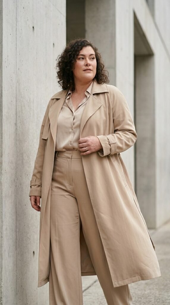 Elegant Plus Size Fashion Trends for Women in 2026 7 Plus size model in beige 202605192327