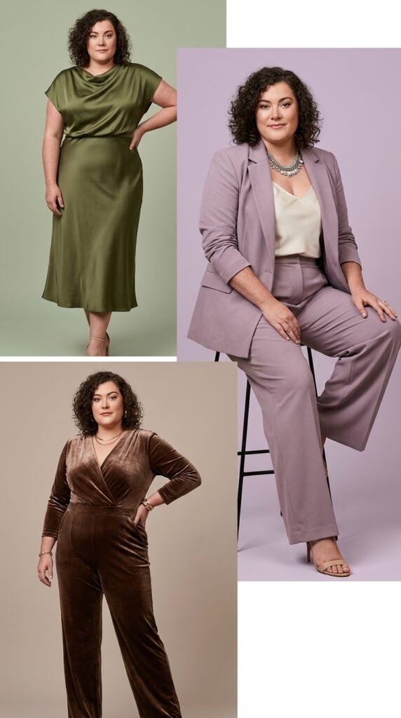Elegant Plus Size Fashion Trends for Women in 2026 8 Plus size model three looks 202605192329