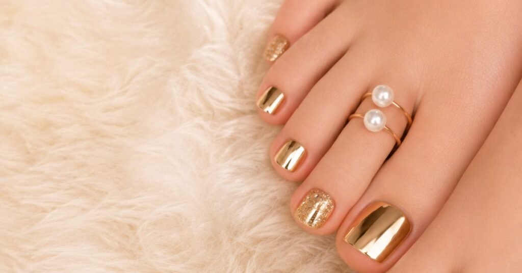 Luxury Gold Pedicure Trends 2026 for Elegant Women