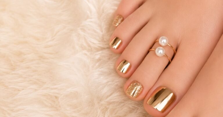 Luxury Gold Pedicure Trends 2026 for Elegant Women