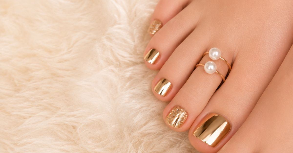 Luxury Gold Pedicure Trends 2026 for Elegant Women