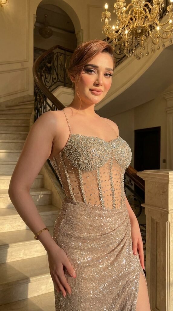 Golden Glamour: Metallic Gown Fashion Trends in 2026 4 Woman in metallic gown luxury 202605171807