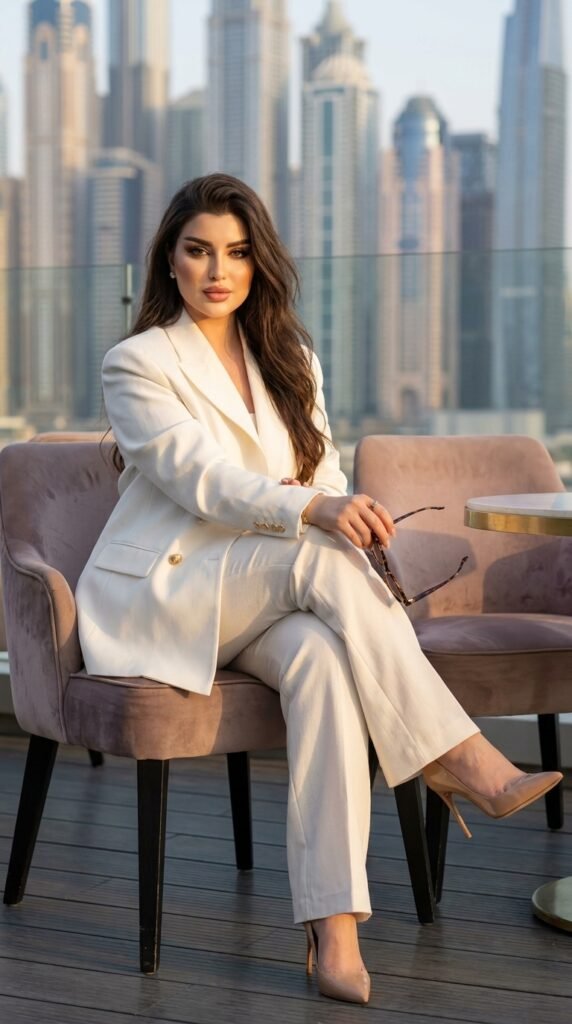 Woman sitting at rooftop cafe 202605171637