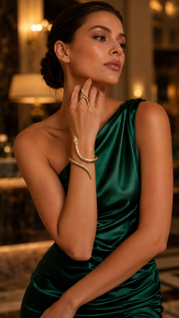 How to Style Gold Snake Jewelry: Bracelet and Ring Outfit Ideas 5 06807310 55bf 4c7f 915f bb3c60df27ac