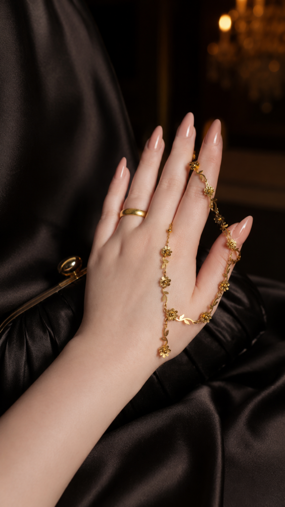 Floral Hand Chain Jewellery: Gold Hand Harness Ideas for 2026 6 6ee6b5f9 c1ec 4173 9f36 6fd26f2d45bd