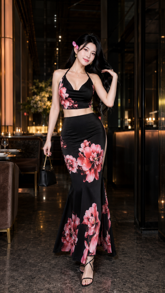Black Floral Two-Piece Maxi Skirt Set Outfit Ideas for Summer 2026 4 96ebd4a5 6526 442d aa49 607b47e5d215