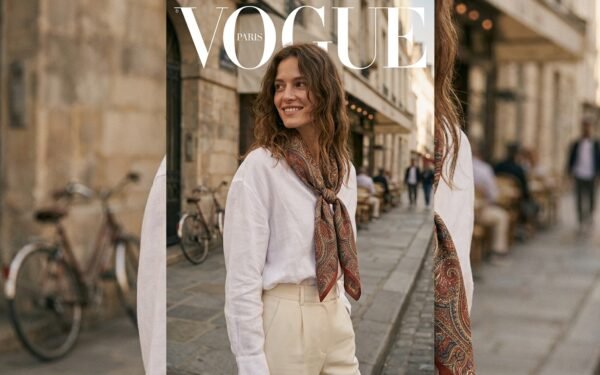 Woman wearing neck scarf white 202606301429