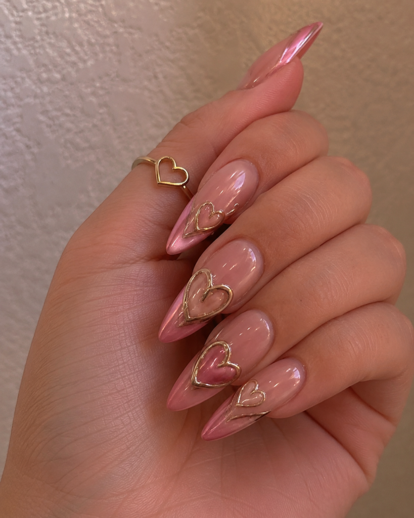 Pink Chrome Heart Nail Designs: Elegant 3D Nail Art Ideas 6 e3ddba0e 31a3 4207 aef3 6658e6093338