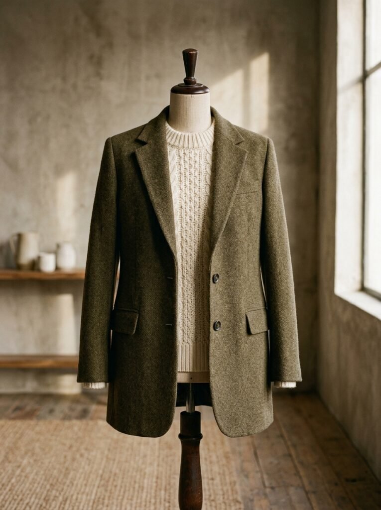 Autumn Winter 2026 Color Trends: Pantone's 15 Key Shades 4 Blazer layered over knit 202607151548