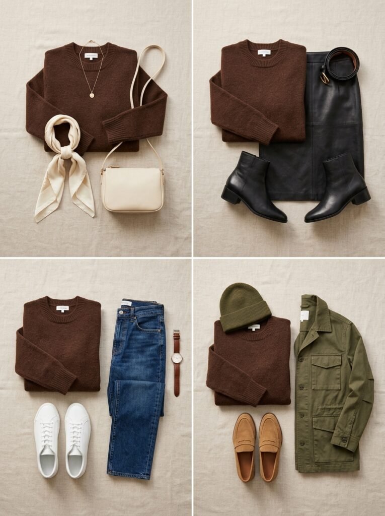 Chocolate Brown Outfits 2026: Fall's Richest Color Trend 3 Chocolate brown piece styling 202607210350