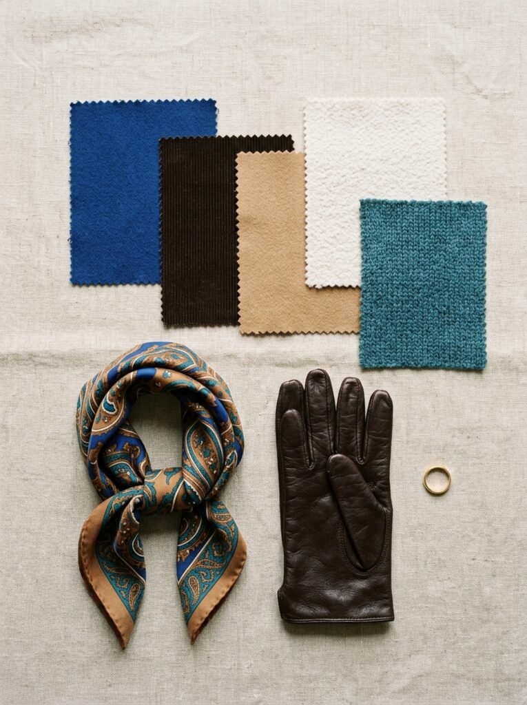 Modest Fashion Autumn Winter 2026: The Runway Went Long 4 Fabric swatches and accessories … 202607161701
