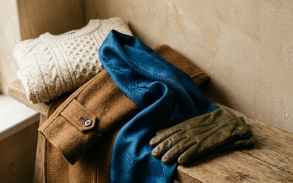 Cream, toffee, deep blue and burnt olive textiles — autumn winter 2026 color trends from Pantone's NYFW palette