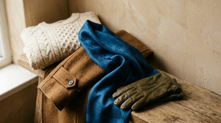 Cream, toffee, deep blue and burnt olive textiles — autumn winter 2026 color trends from Pantone's NYFW palette
